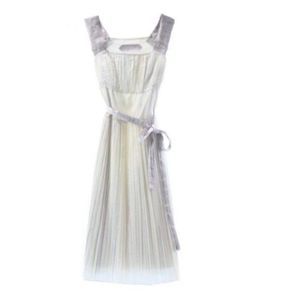 SCHUMACHER Ivory Sleeveless Pleated Midi Dress